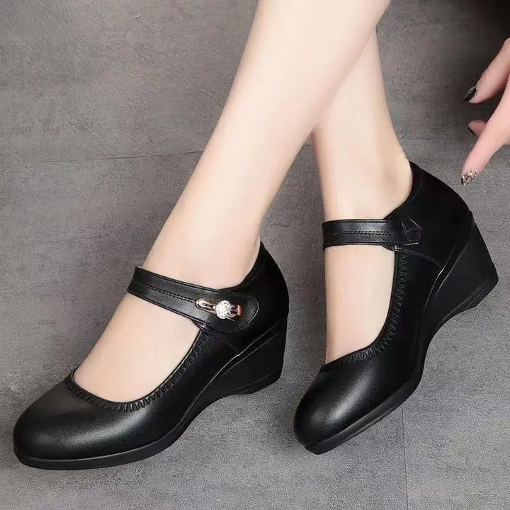 Lydia – Mary Jane Wedge Comfort Shoes