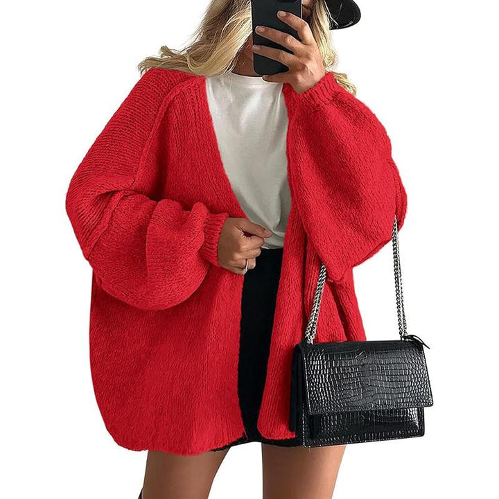 Sheena – Oversized Lantern Sleeve Autumn Knit Cardigan