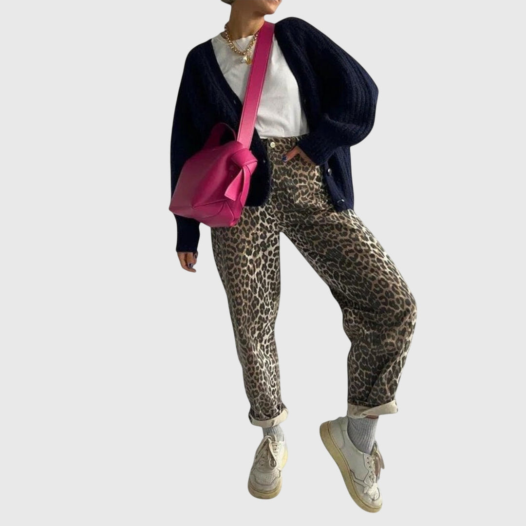 Loretta – Vintage Printed Straight-Leg