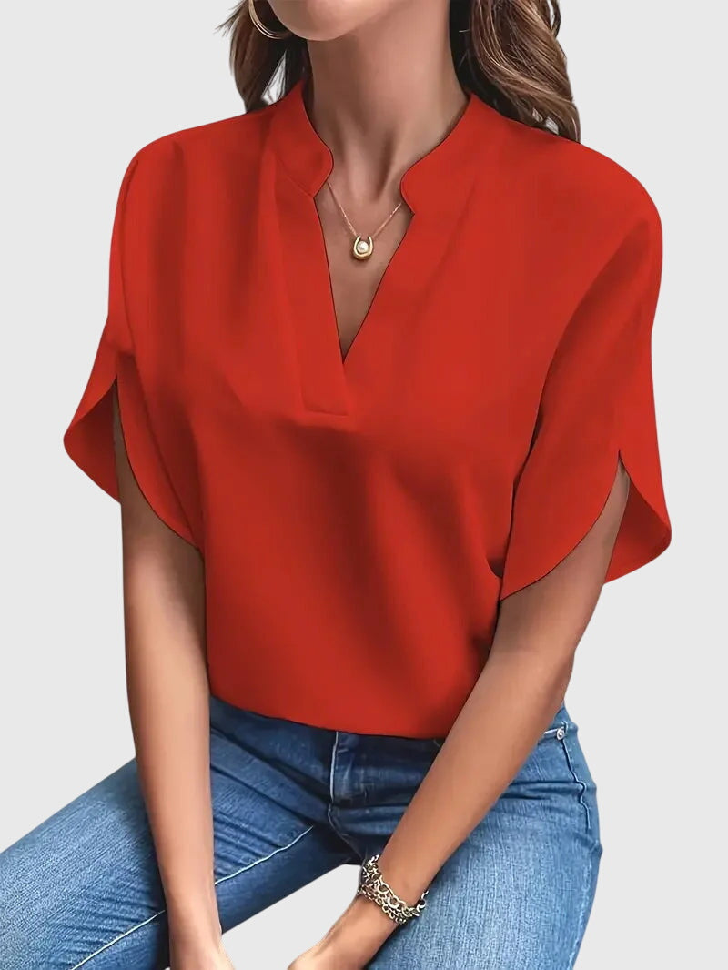 Suzanne – Soft Elegant V-Neck Shirt