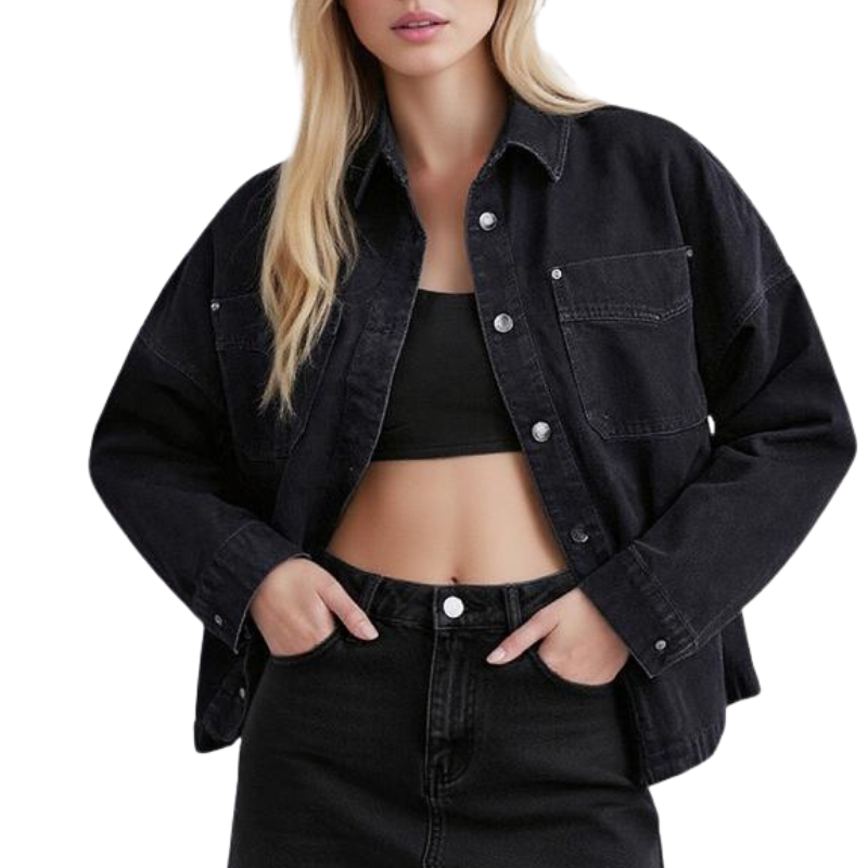 Sharon – Solid Zip-Up Collared Workout Jacket