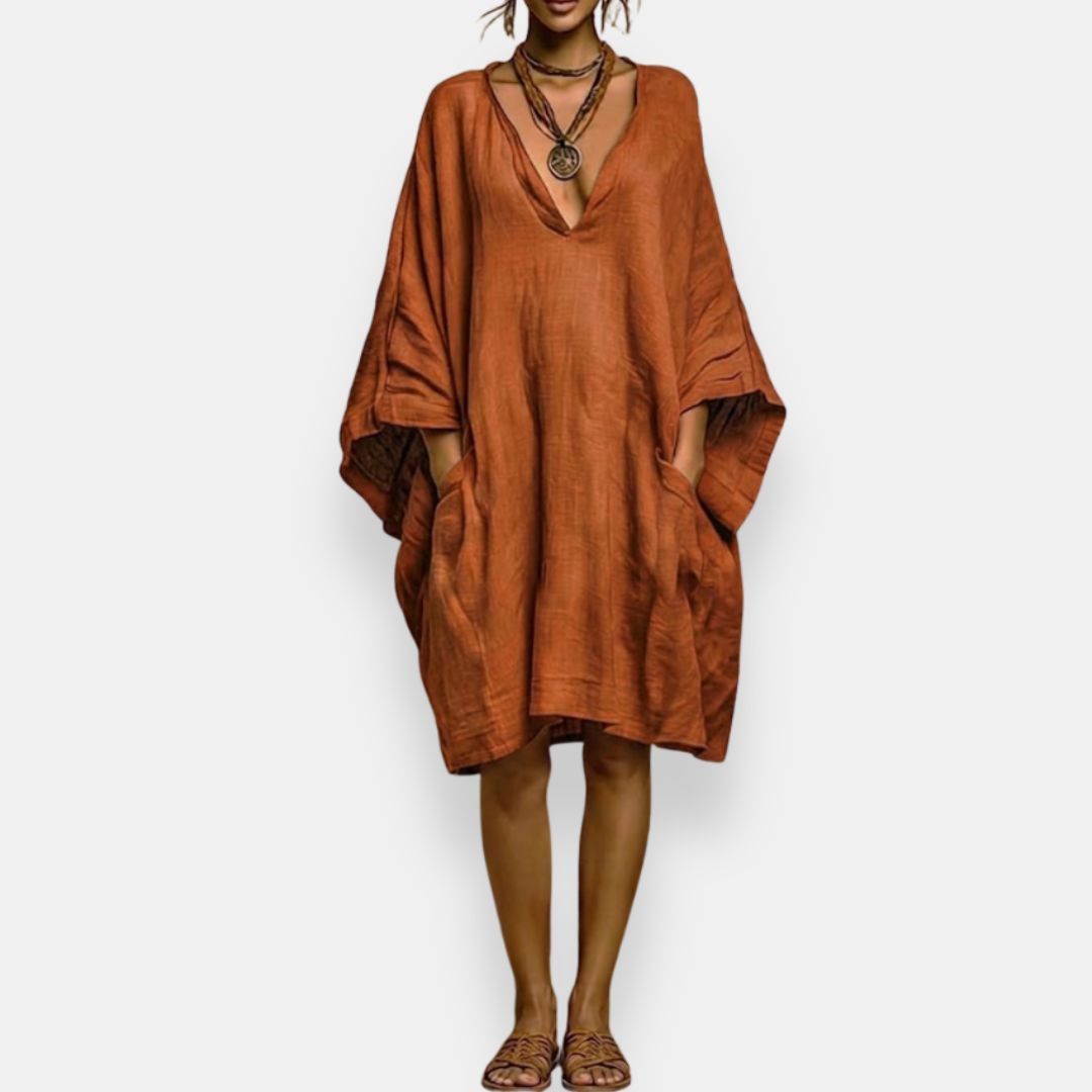 Brenda – Oversized V-Neck Dress
