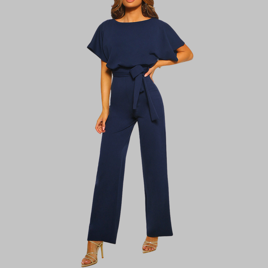 Jean – Casual Tie Front Batwing Sleeve Jumpsuit