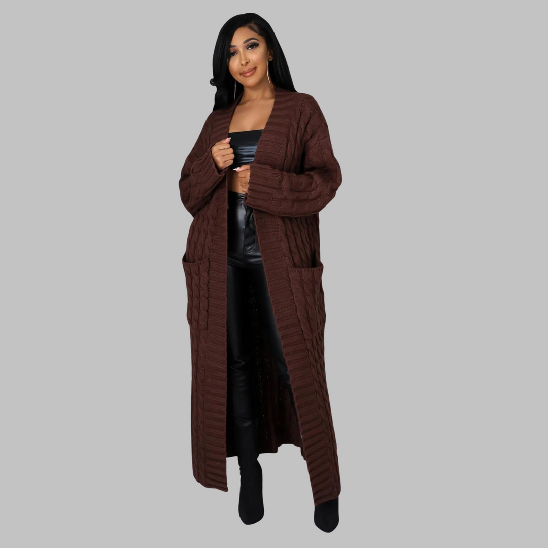 Jackie – Casual Long Sleeve Long Cardigan