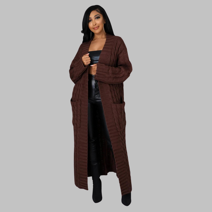 Jackie – Casual Long Sleeve Long Cardigan