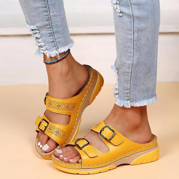Alicia – Double Buckle Orthopedic Comfort Sandals