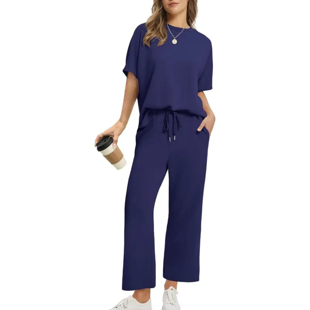 Julie – Women's Oversized Cropped Lounge Set