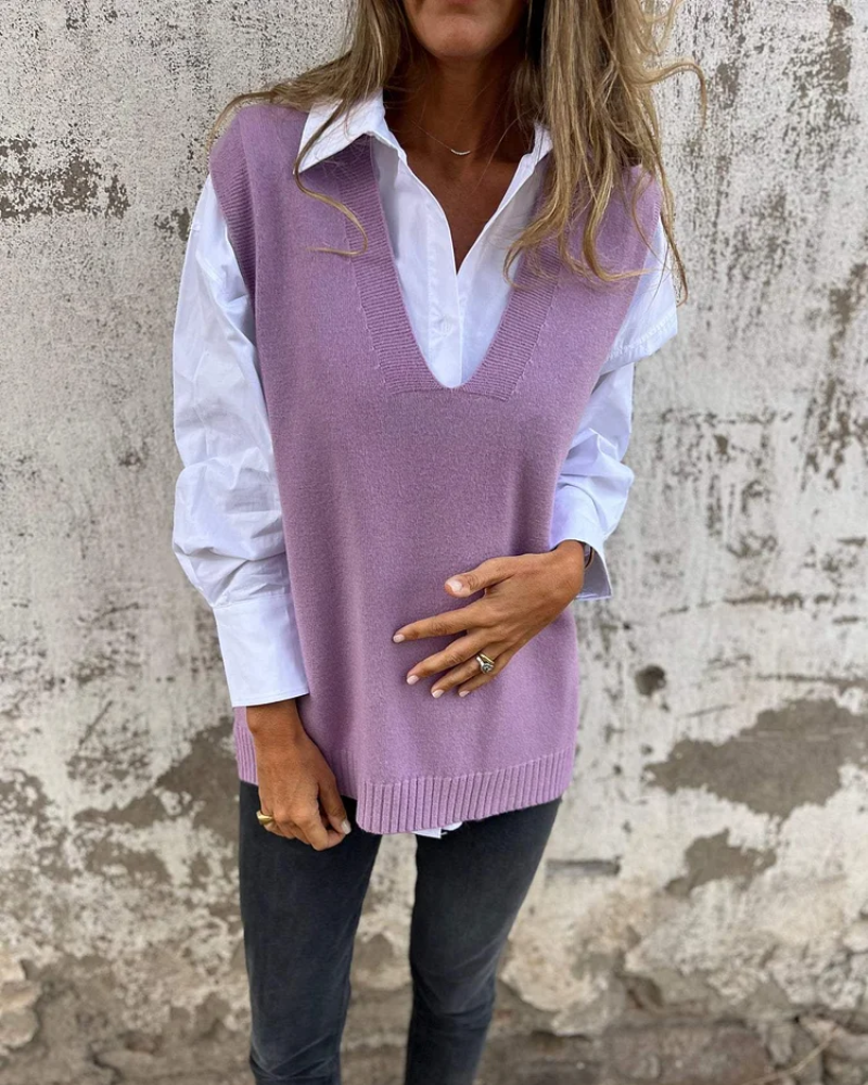 Evelyn – Stylish Knit Sweater Vest