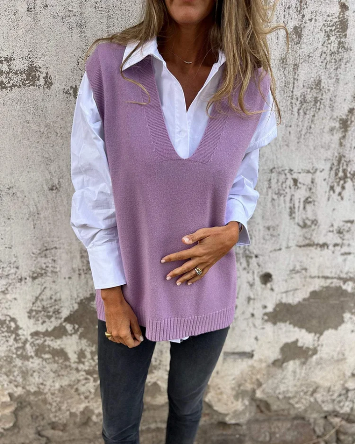 Evelyn – Stylish Knit Sweater Vest