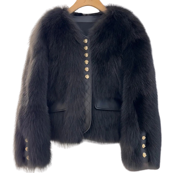 Ruth – Stylish Faux Fur Patchwork Winter Jacket
