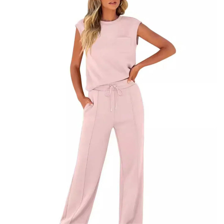 Kaiya – Sleeveless Top and Wide Leg Trouser Set