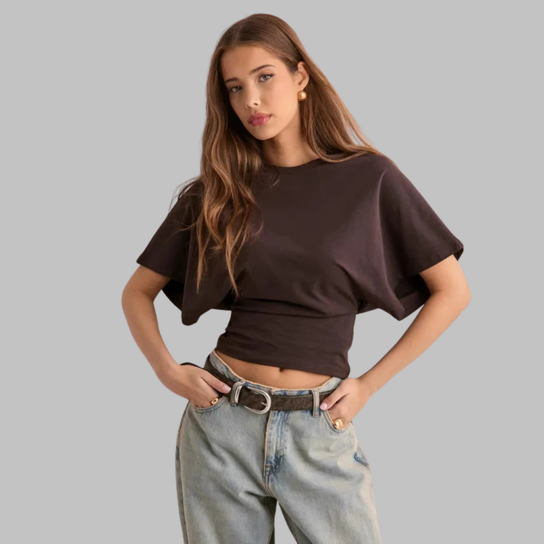 Cynthia – Casual Fitted Half Sleeve Round Neck Top