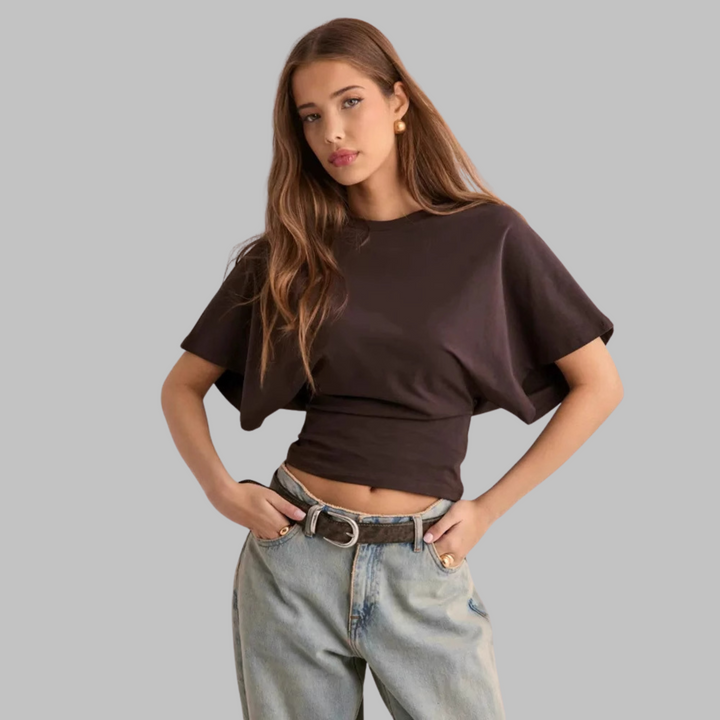 Cynthia – Casual Fitted Half Sleeve Round Neck Top