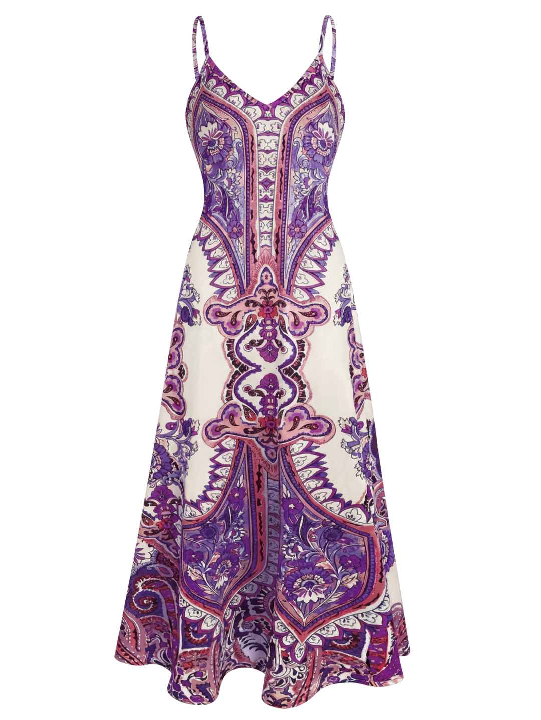 Ethel – Boho Floral Print Sleeveless Dress