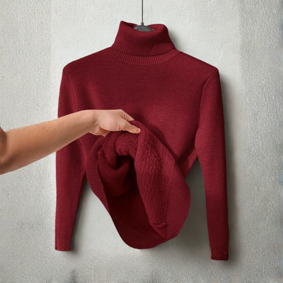 Cynthia – Cosy Plain Turtle Neck Long Sleeve Sweater