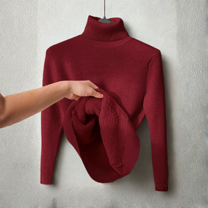 Cynthia – Cosy Plain Turtle Neck Long Sleeve Sweater