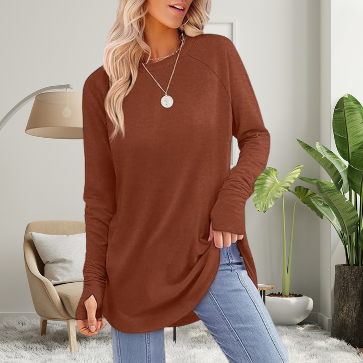 Josie – Cozy Round Neck Long Sleeve Top