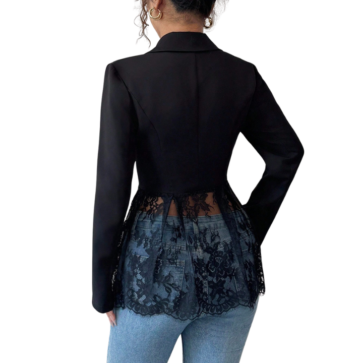 Alexa – Elegant Lace Tailored Modern Blazer