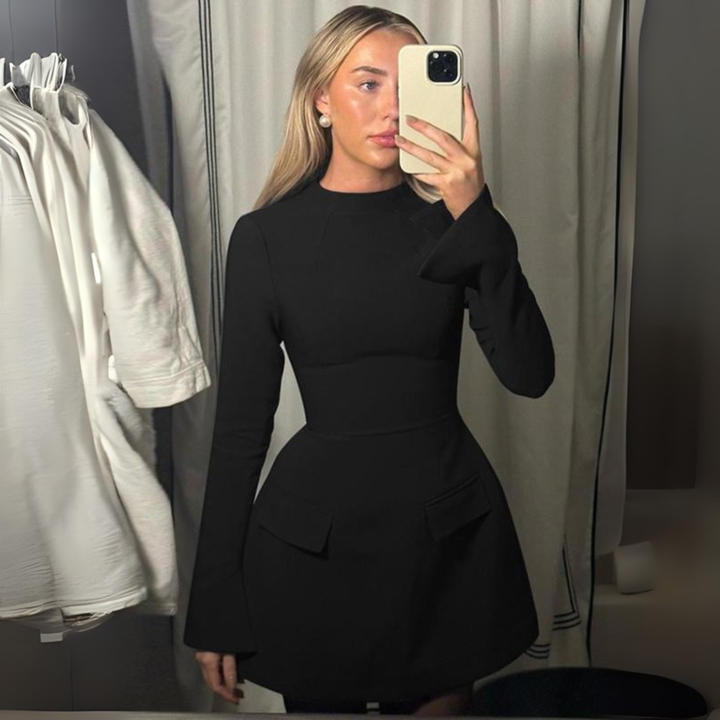 Mavis – Chic Long Sleeve Bodycon Mini Dress