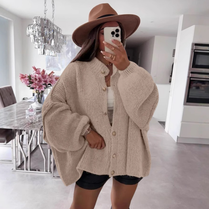 Lettie – Classic Button-Down Long Sleeve Cardigan