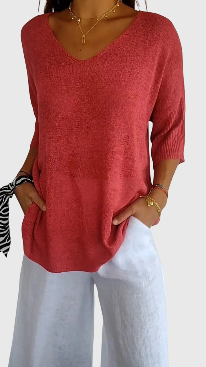 Cecilia – Elegant V-Neck Top