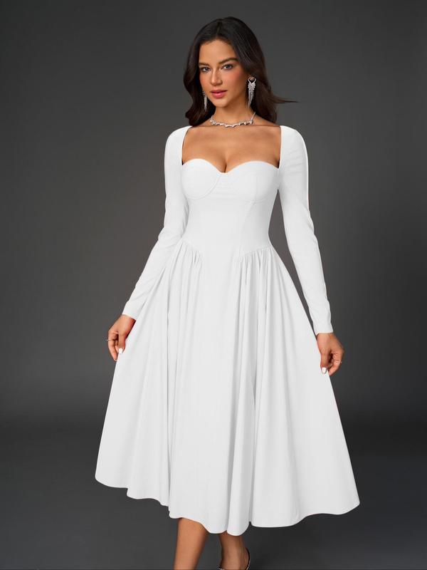 Sheena – Elegant Ruched Tie-Back Sweetheart Neck A-Line Party Dress