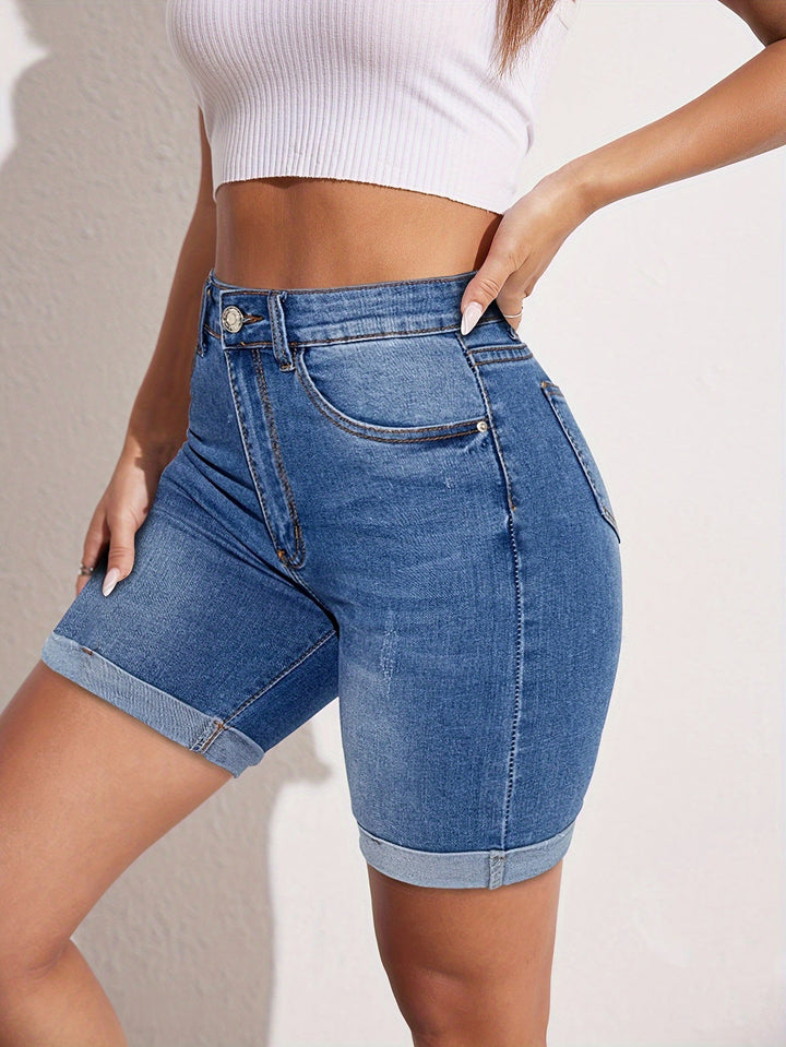 Jill – Stretch-Fit Bermuda Jean Shorts