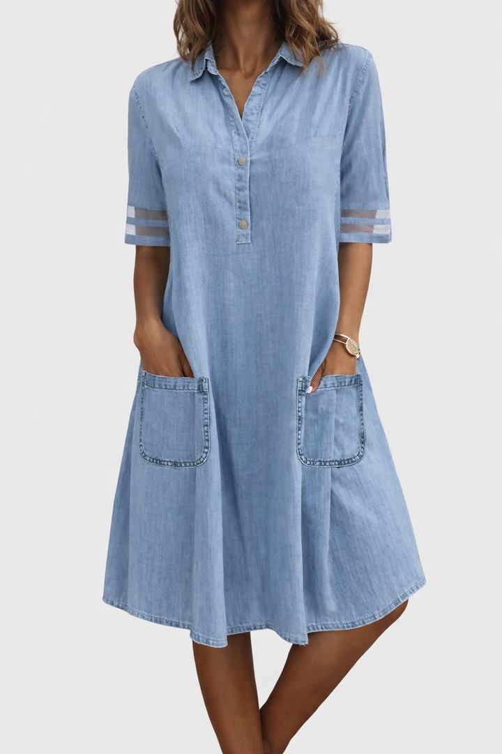Miriam – Comfortable Flattering Denim Dress