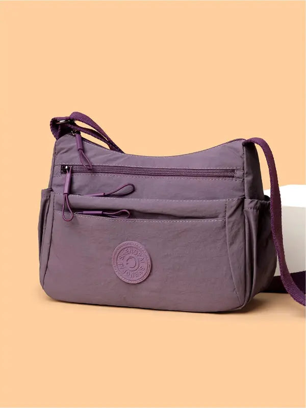 Ethel – Solid Colour Multi Pocket Crossbody Bag
