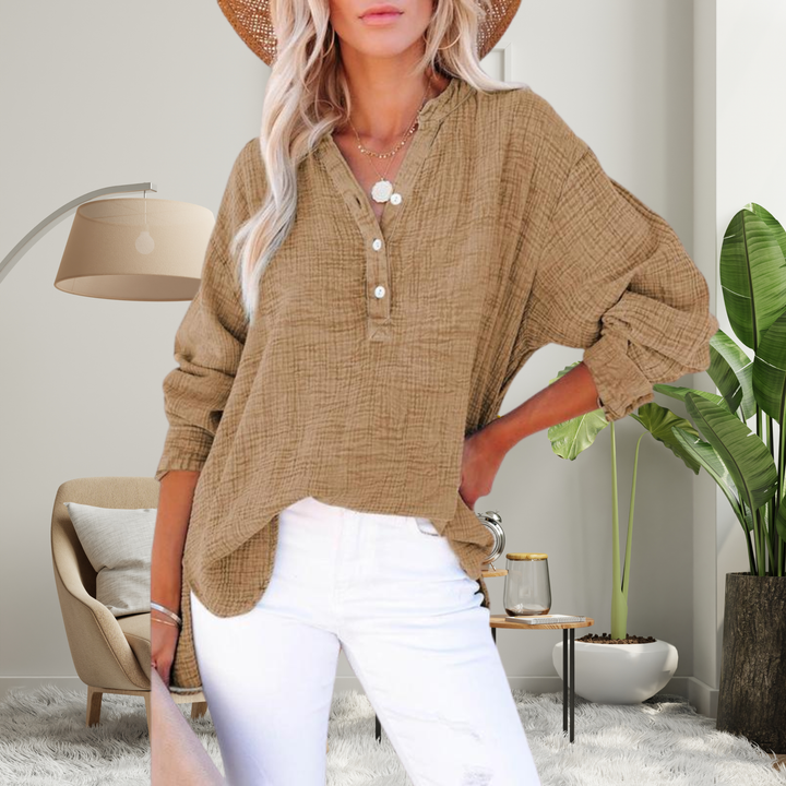 Cheryl – Basic Ribbed Crewneck Shirt