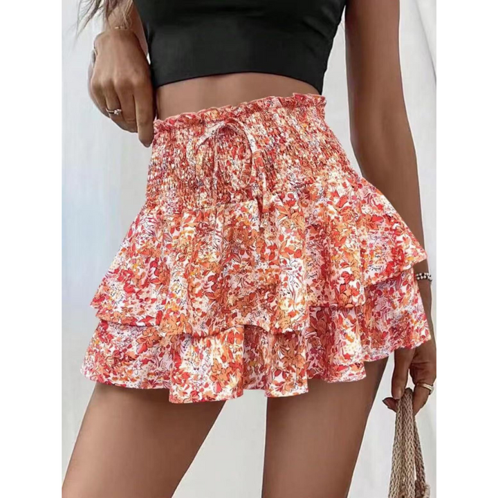 Josie – Lightweight Shirred Layered Summer Skort