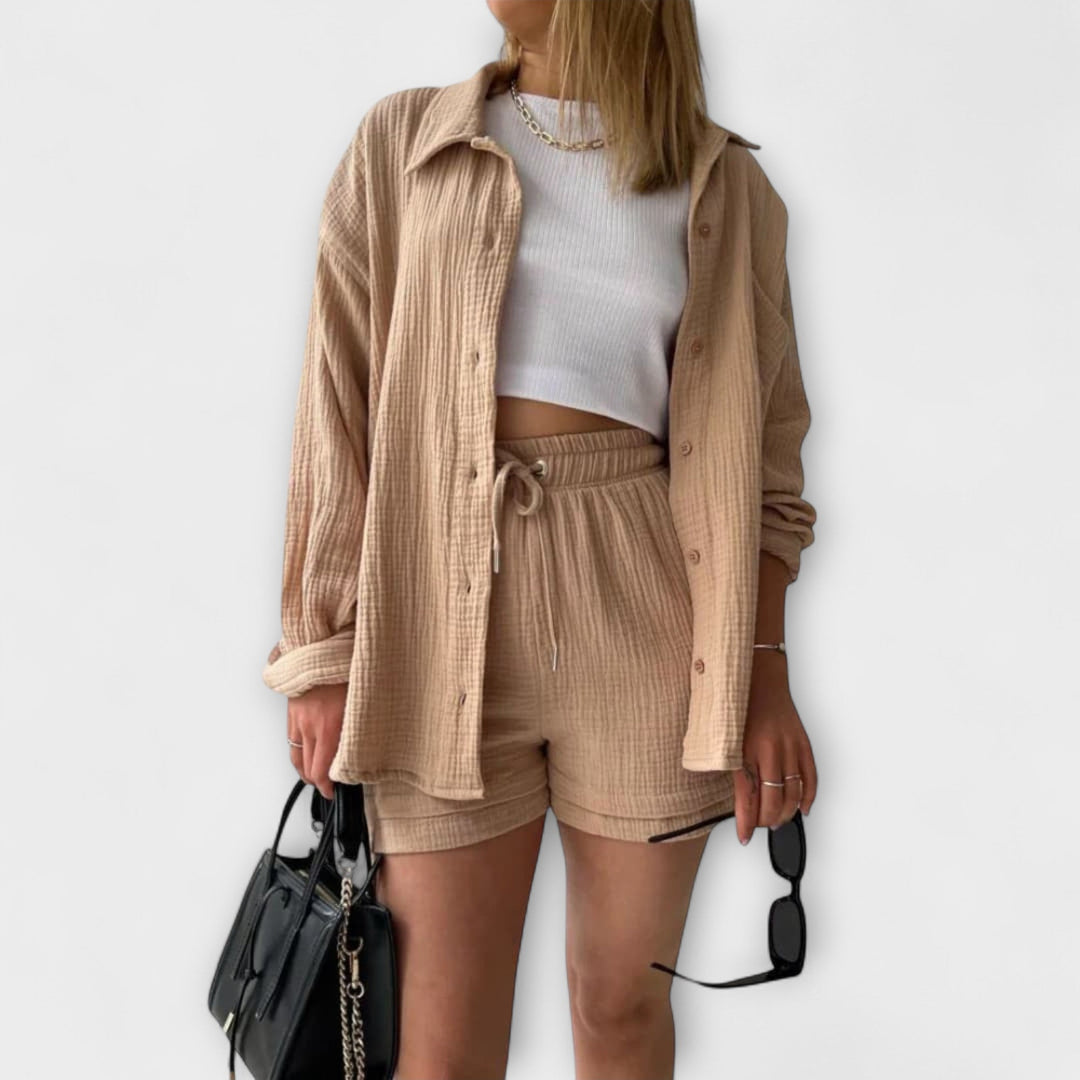 Rosanne – Elegant Coordinating Top And Bottom Set