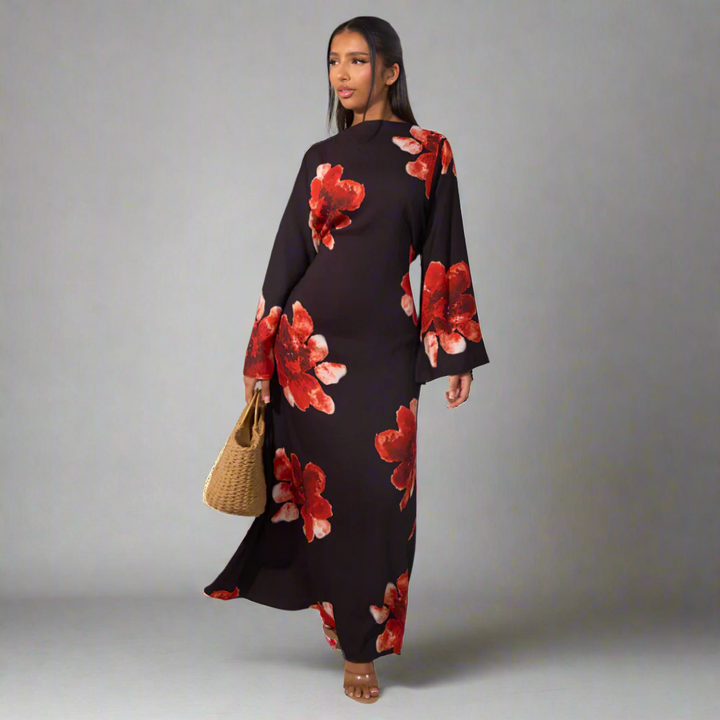Isobel – Modest Floral Loose Fit Maxi Dress