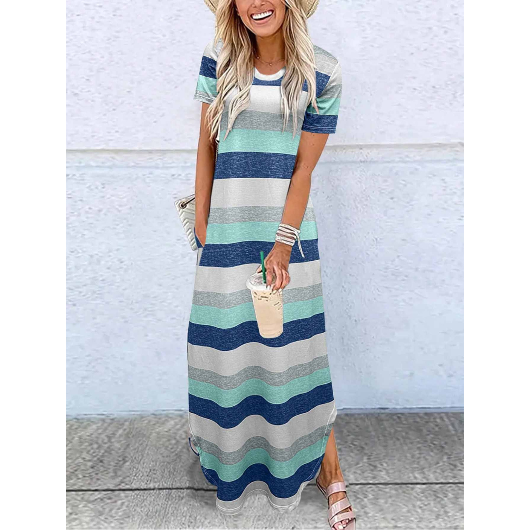 Mavis – Everyday Relaxed Fit Round Neck Maxi Dress