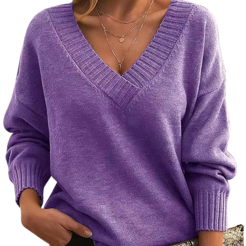 Teresa – Comfy Drop Shoulder Long Sleeve Sweater