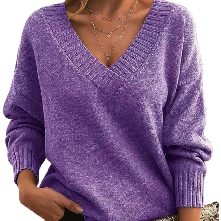 Teresa – Comfy Drop Shoulder Long Sleeve Sweater