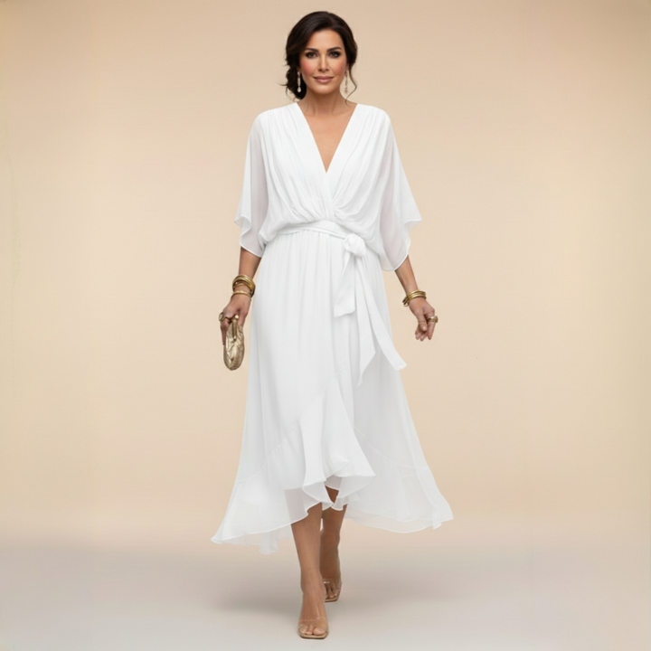 Nadine – Chiffon V-Neck Dress