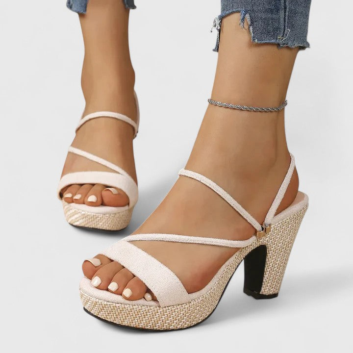 Lorienna – Strappy Platform Block Heel Sandals