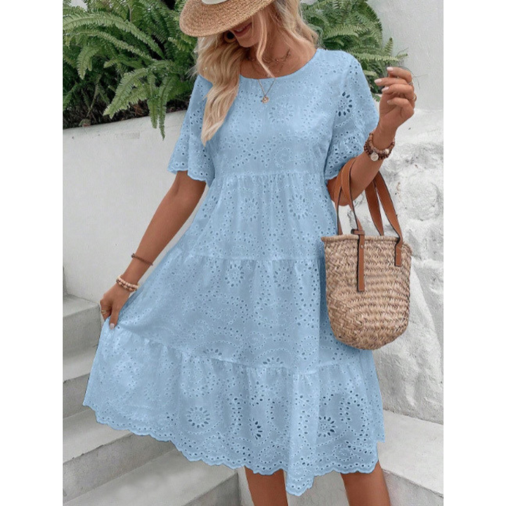 Lottie – Elegant Round Neck Boho Summer Dress