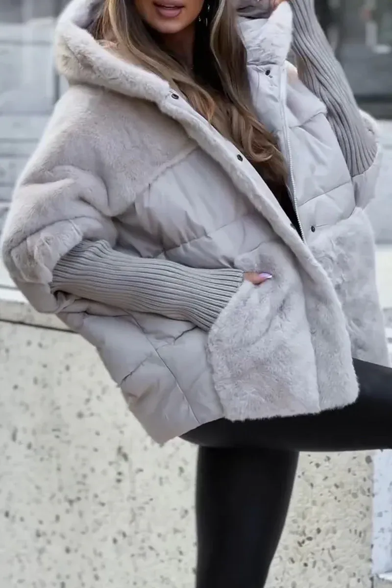 Gwyneth – Comfy Zip-Up Hooded Puffer Jacket