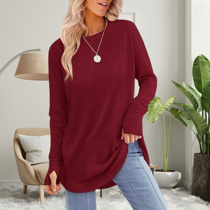 Josie – Cozy Round Neck Long Sleeve Top