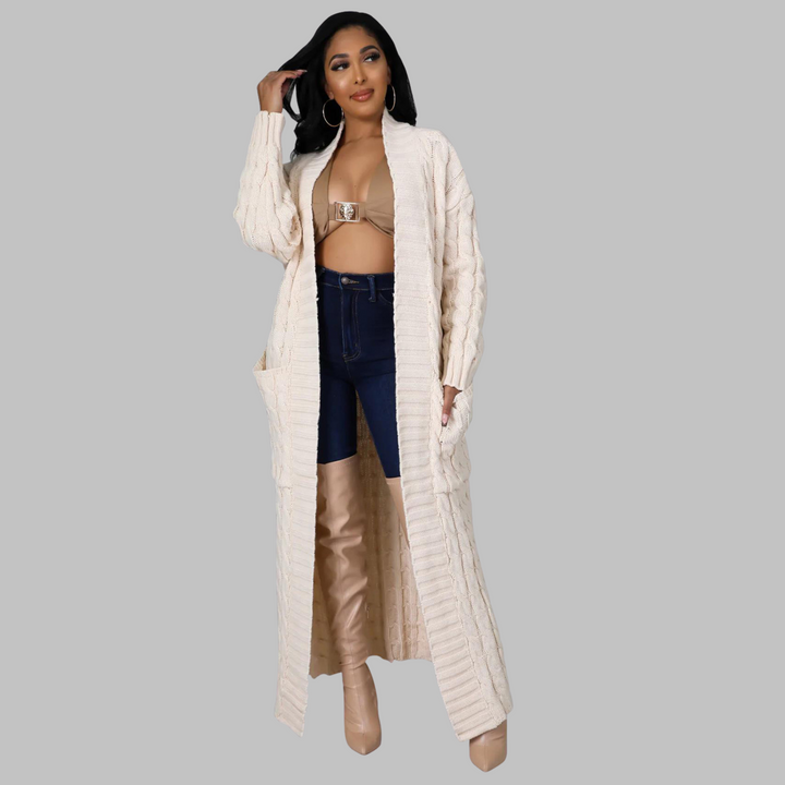 Jackie – Casual Long Sleeve Long Cardigan