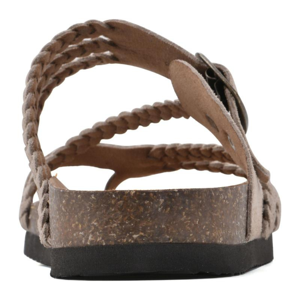 Maya – Braided Strap Cork Footbed Sandals