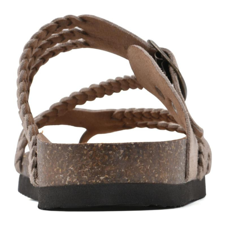 Maya – Braided Strap Cork Footbed Sandals