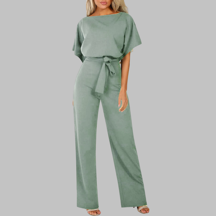 Jean – Casual Tie Front Batwing Sleeve Jumpsuit