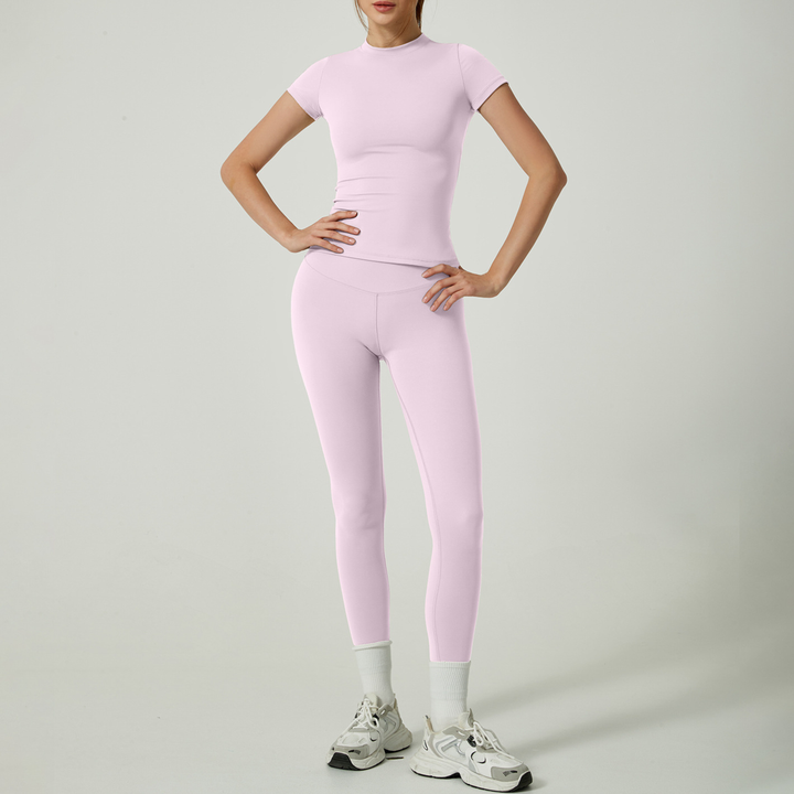 Sonia – Casual Plain Top and Leggings Loungewear Set