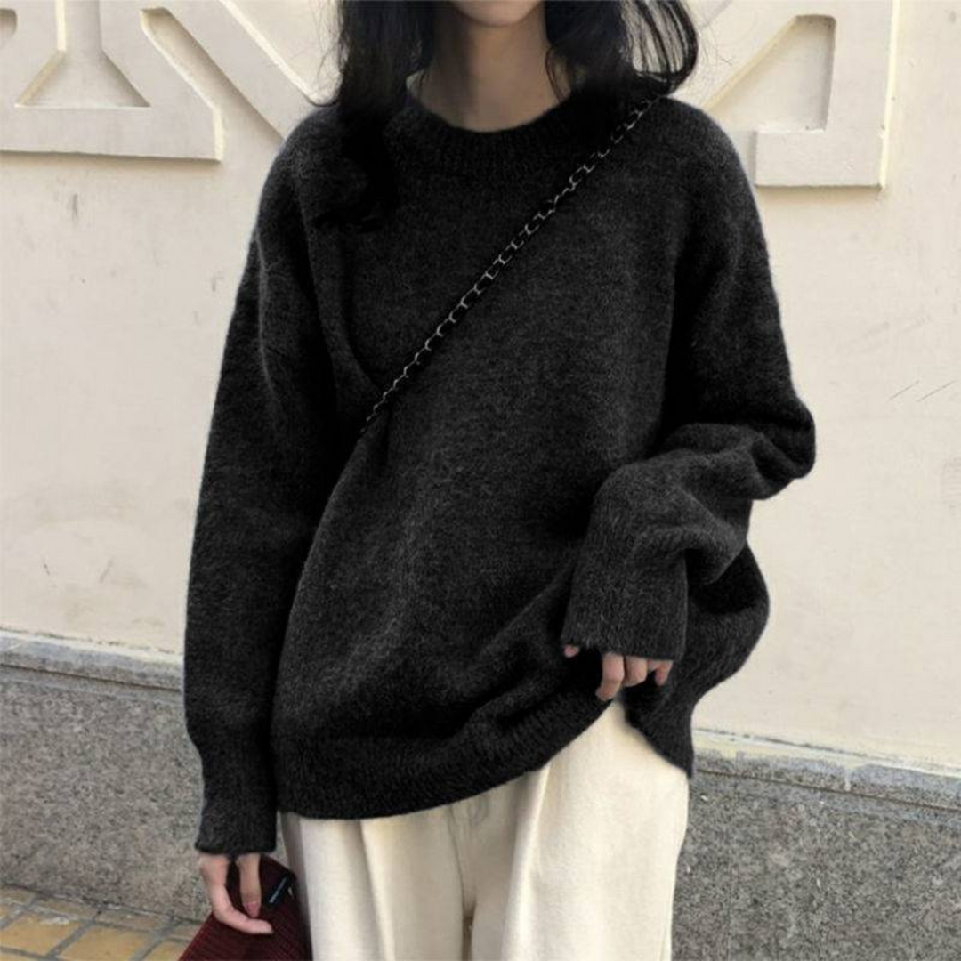 Deirdre – Casual Long Sleeve Round Neck Sweater