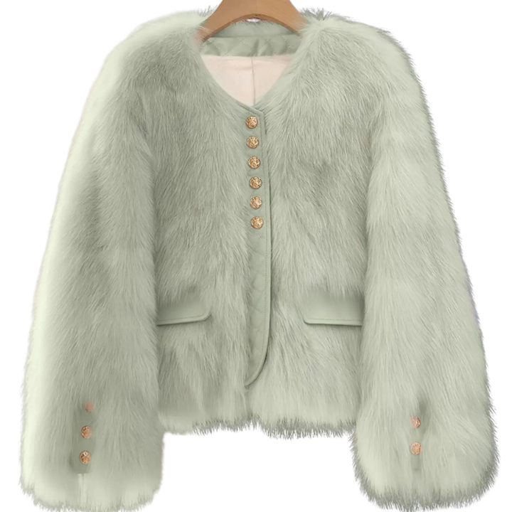 Ruth – Stylish Faux Fur Patchwork Winter Jacket