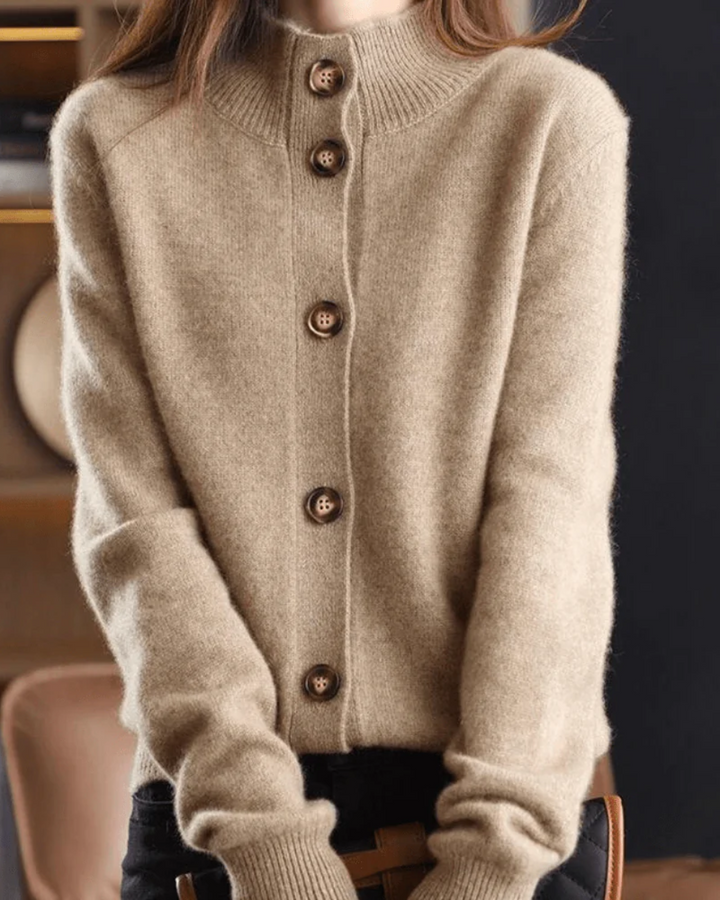 Xanthe – Retro Style Cashmere Cardigan