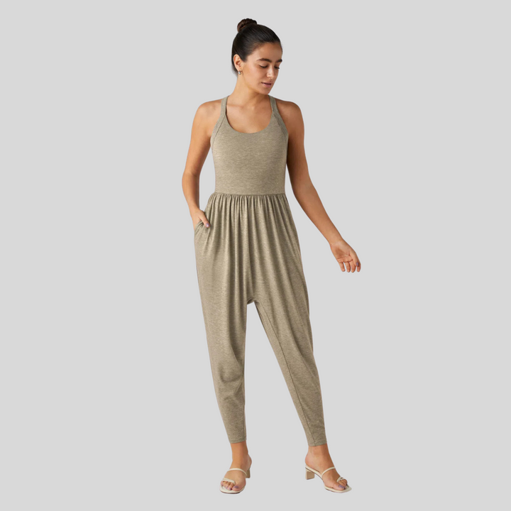 Josie – Comfy Backless Round Neck Lounge Jumpsuit